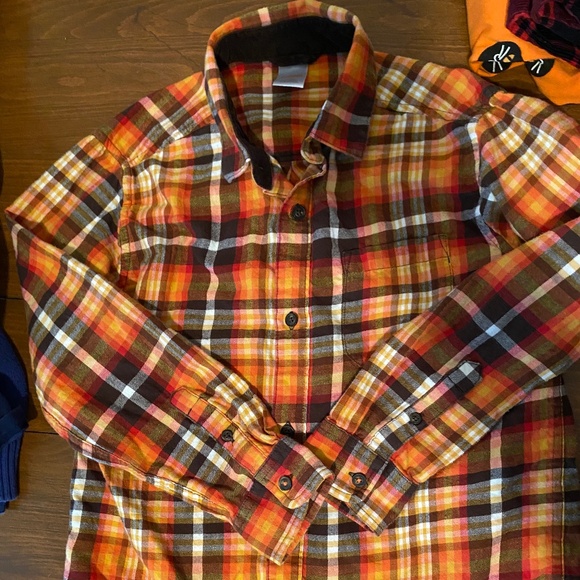 Gymboree Fall Flannel SZ12 Button Up Plaid - Picture 1 of 2